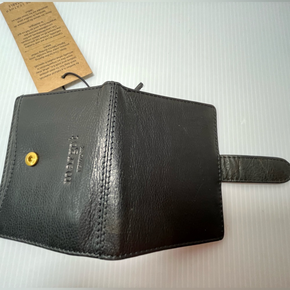 Genuine Leather Lizzie Compact Bifold Wallet by Margot New York - Picture 15 of 16